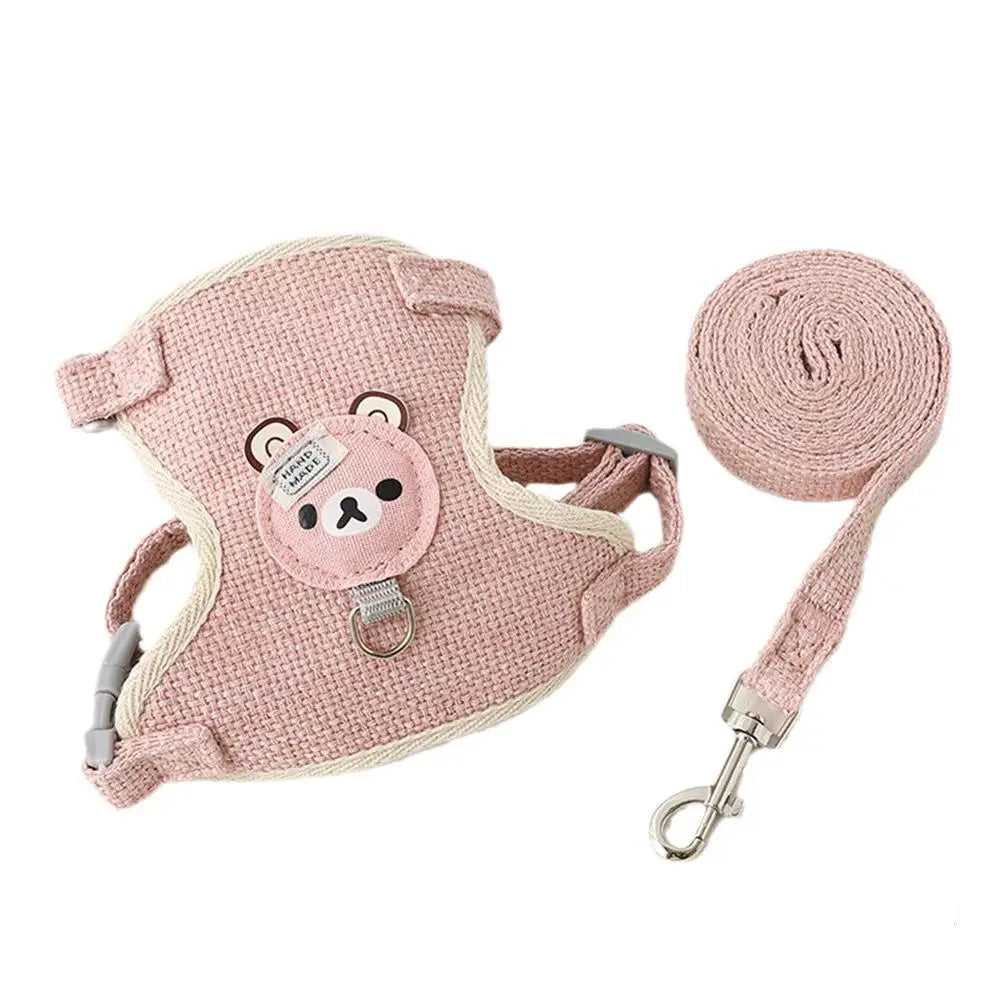 Breathable Adjustable Undershirt Style Pet Harness & Leash Set