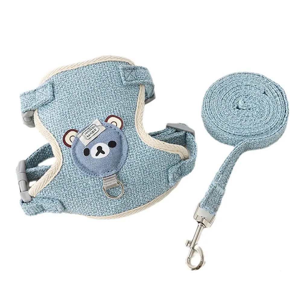 Breathable Adjustable Undershirt Style Pet Harness & Leash Set
