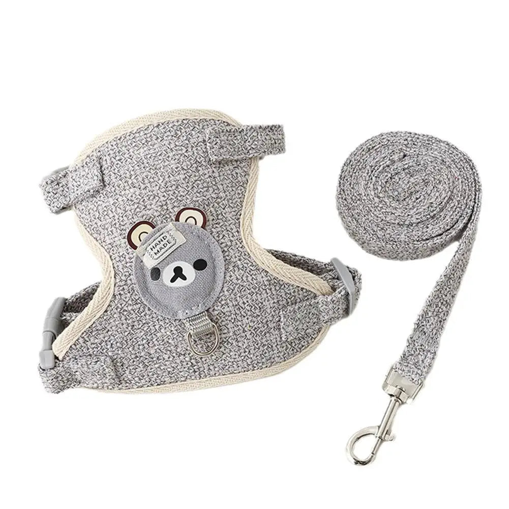 Breathable Adjustable Undershirt Style Pet Harness & Leash Set