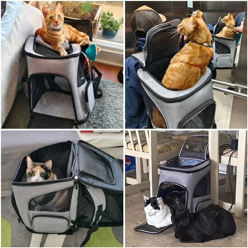 Breathable Foldable Expandable Pet Carrier Backpack