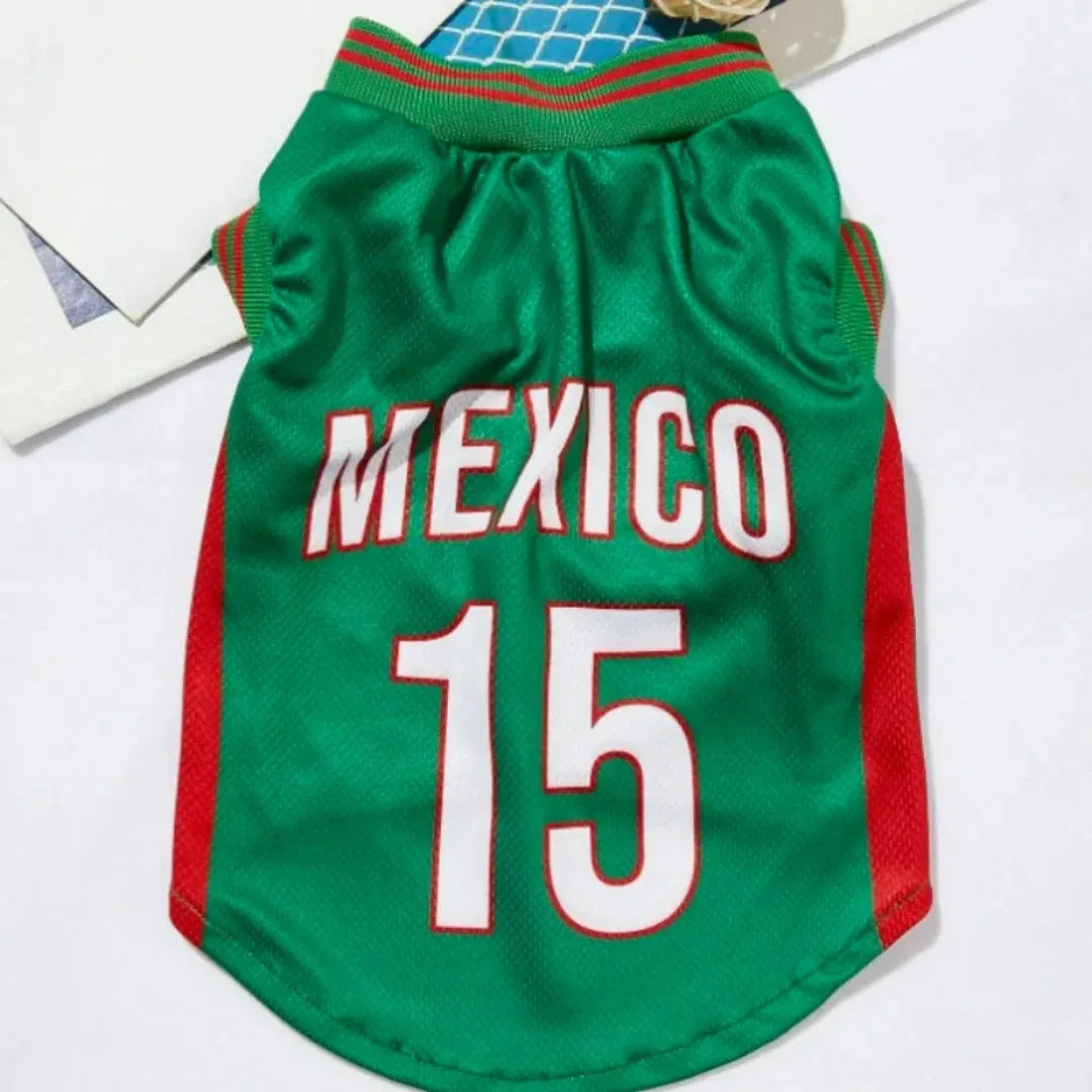 Breathable World Cup Football Jersey for Pets