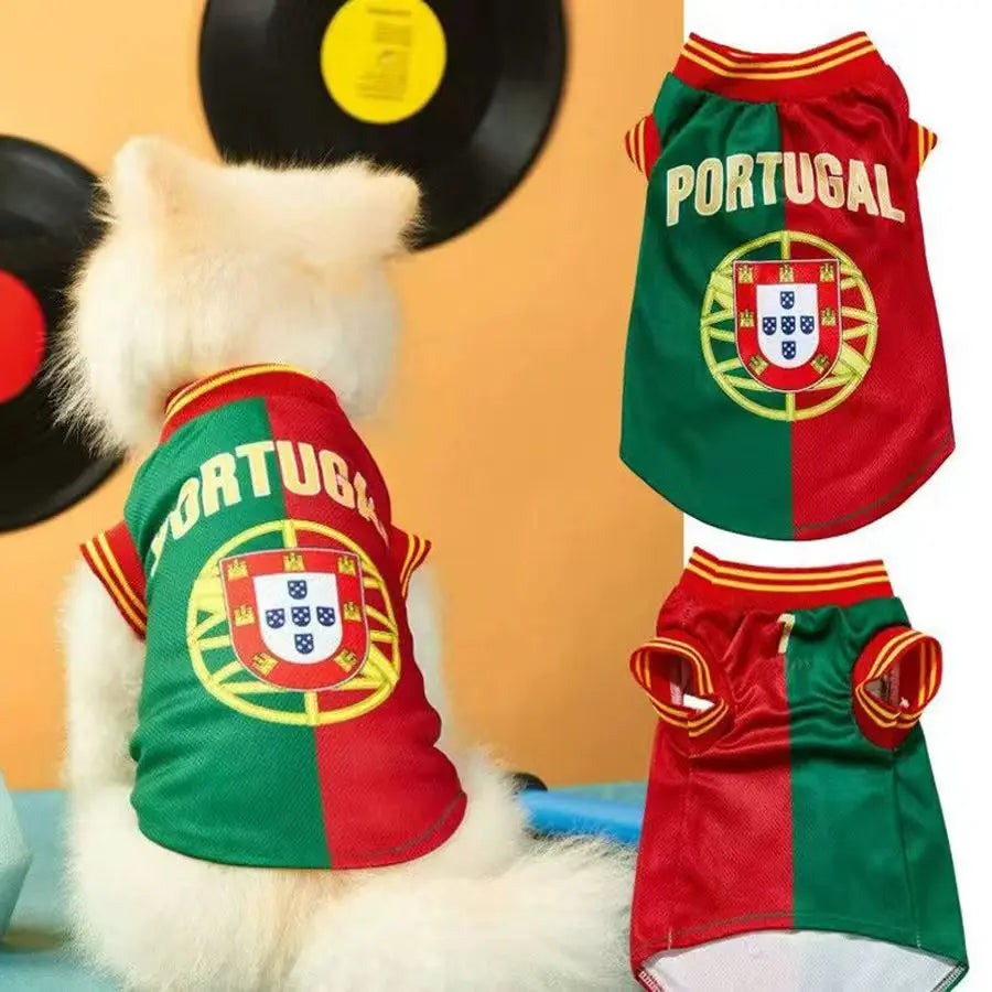 Breathable World Cup Football Jersey for Pets