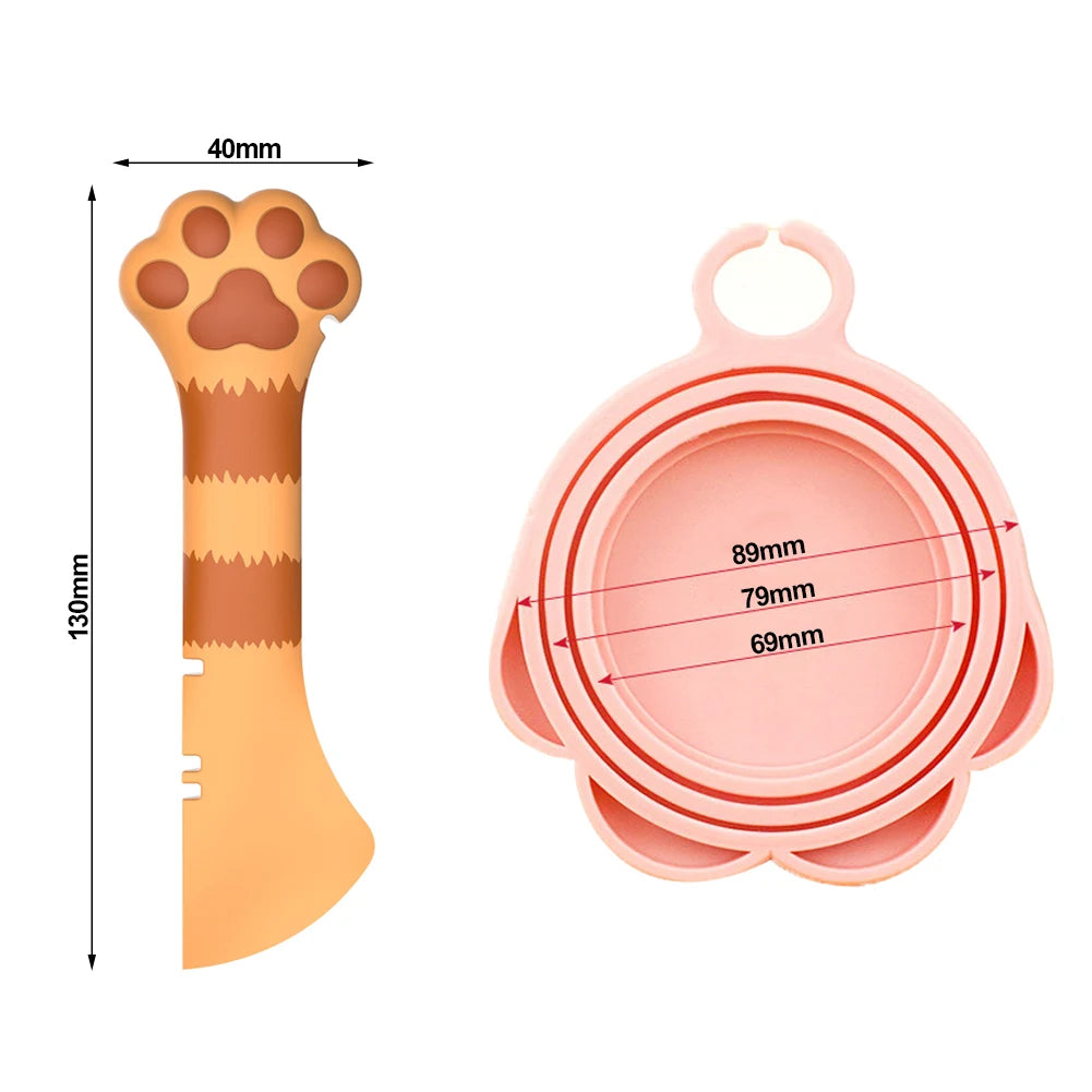 Cat Paw Pet Food Scoop Can Opener And Lid