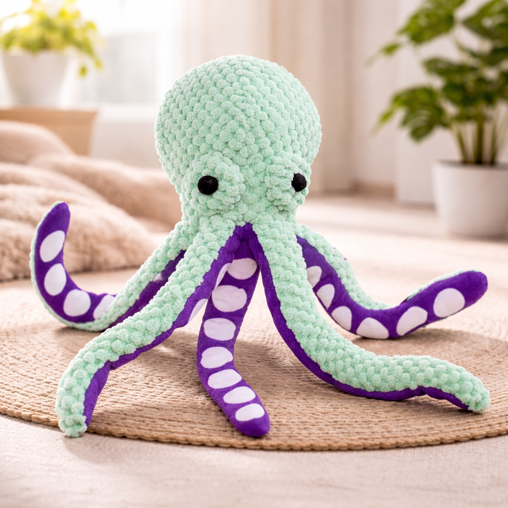Pet Plush Interactive Octopus Companion Toy