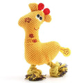 Colorful Giraffe Plush Squeaky Rope Leg Chew Toy