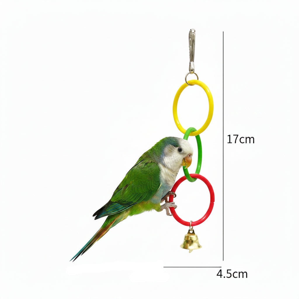 Colorful Hanging Bird Ring Climbing And Chewing Toy