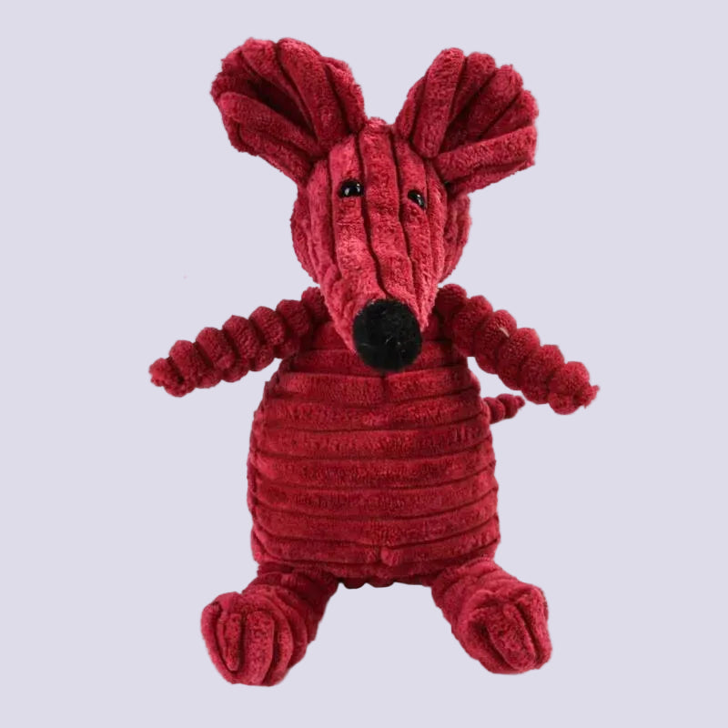 Corduroy Plush Squeaky Animal Dog Toy