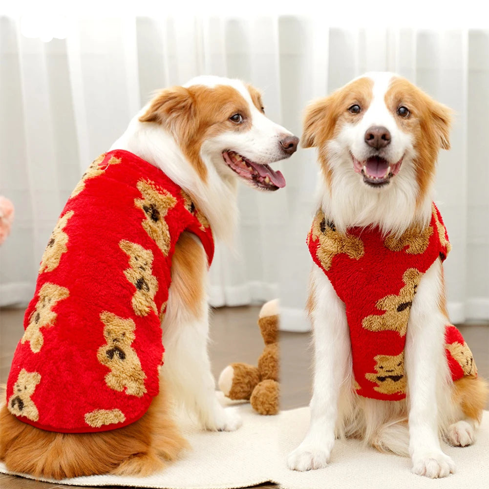 Cozy Flannel Dog Sweater Vest