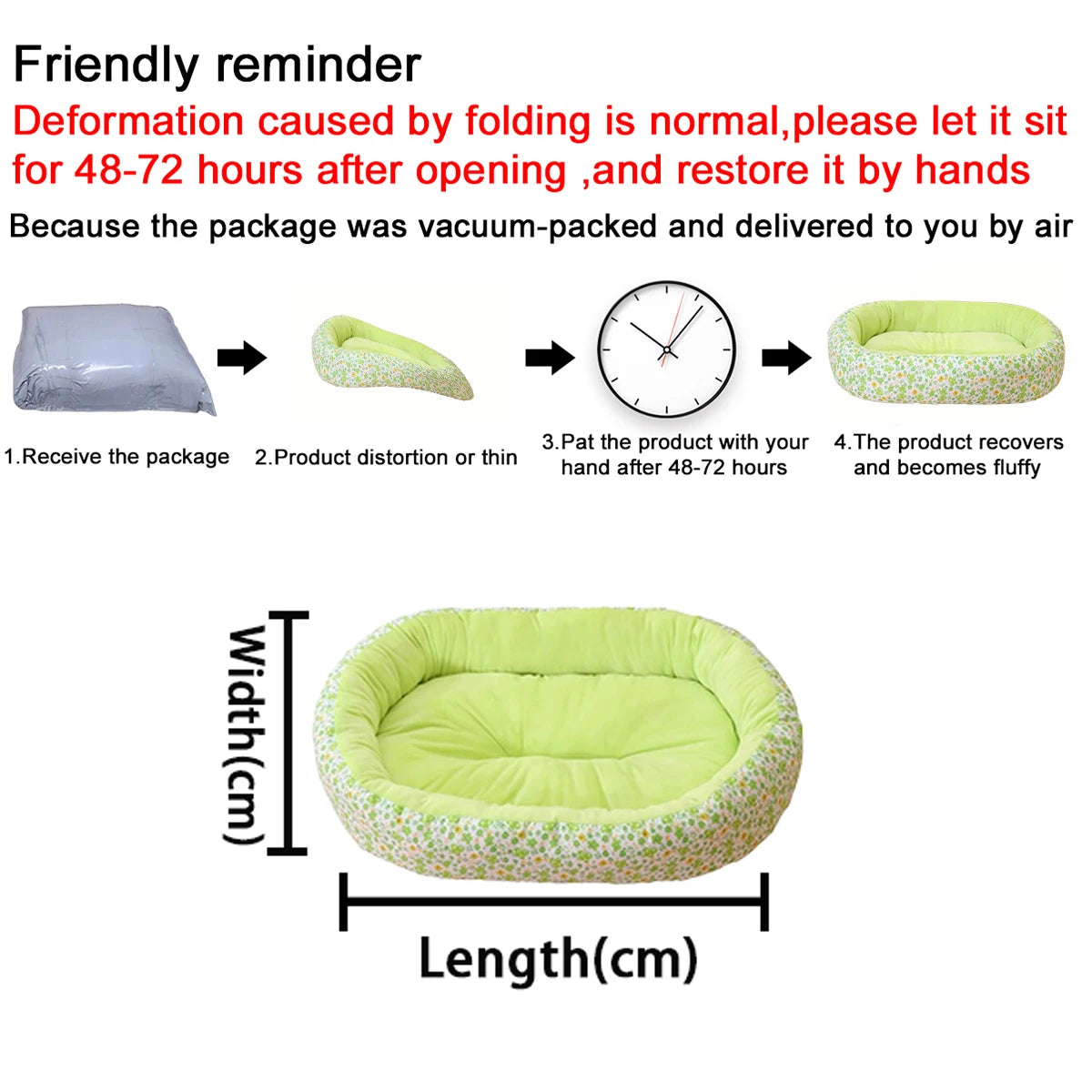 Cozy Floral All Season Soft Pet Bed For Cats And Dogs
