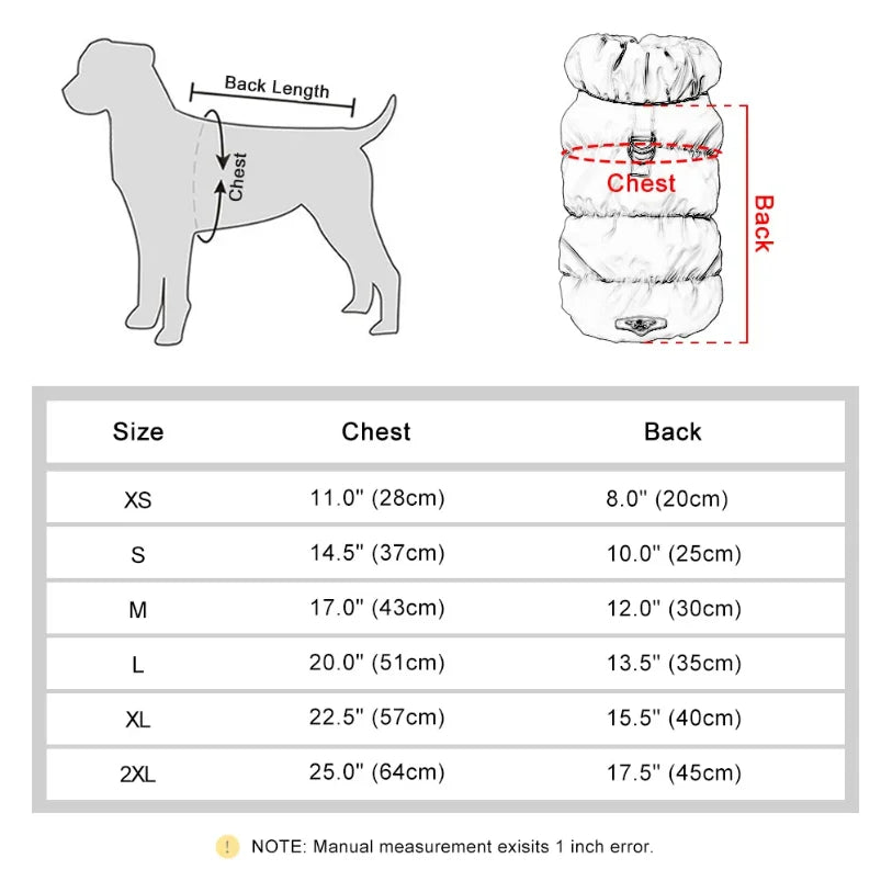 Cozy Padded Winter Pet Jacket
