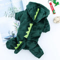 Cozy Plush Dino Hoodie Jumpsuit for Dogs and Cats