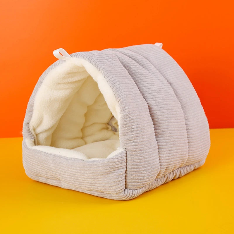 Cozy Plush Hanging Winter Bird Nest House Tent