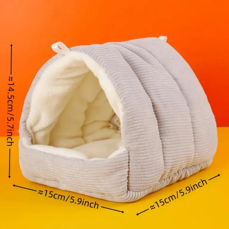 Cozy Plush Hanging Winter Bird Nest House Tent