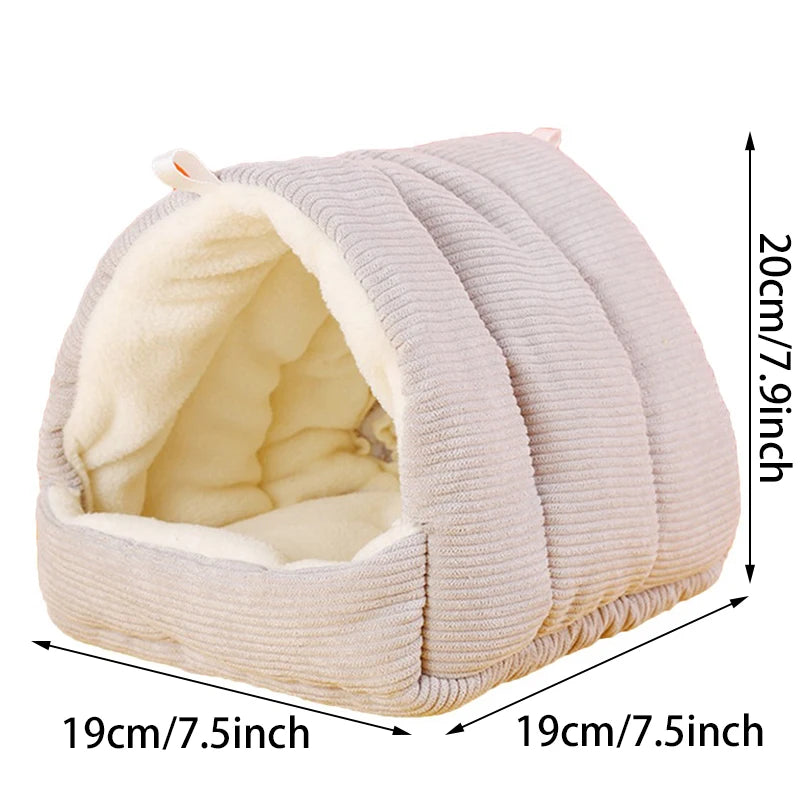 Cozy Plush Hanging Winter Bird Nest House Tent