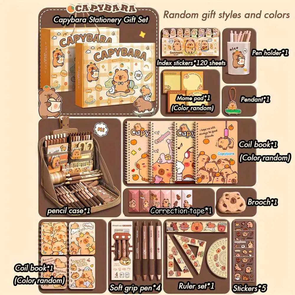 Cute Capybara Stationery Gift Set