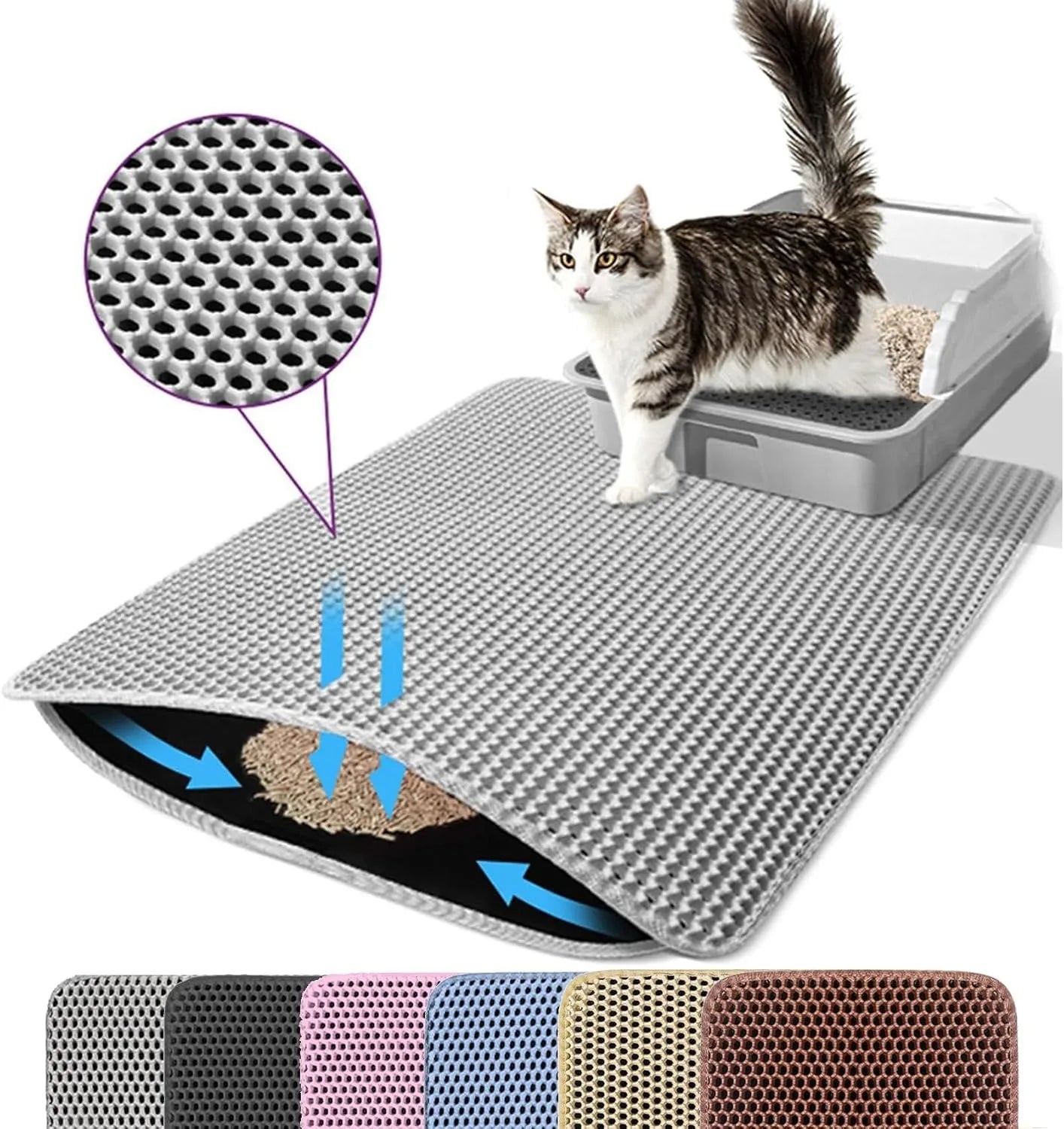 Double Layer Honeycomb Cat Litter Mat