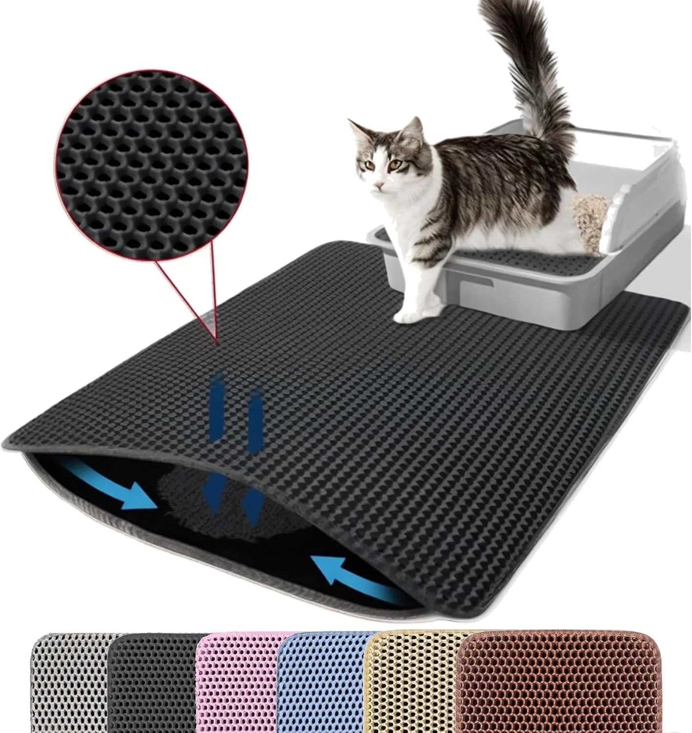 Double Layer Honeycomb Cat Litter Mat