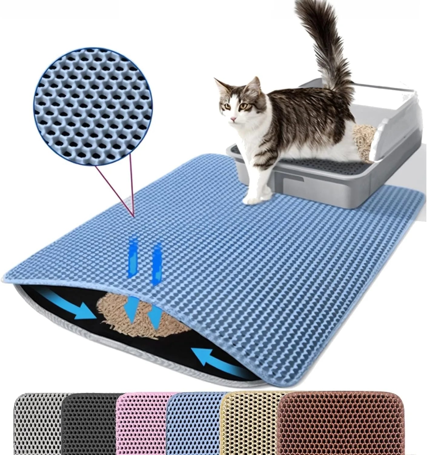 Double Layer Honeycomb Cat Litter Mat