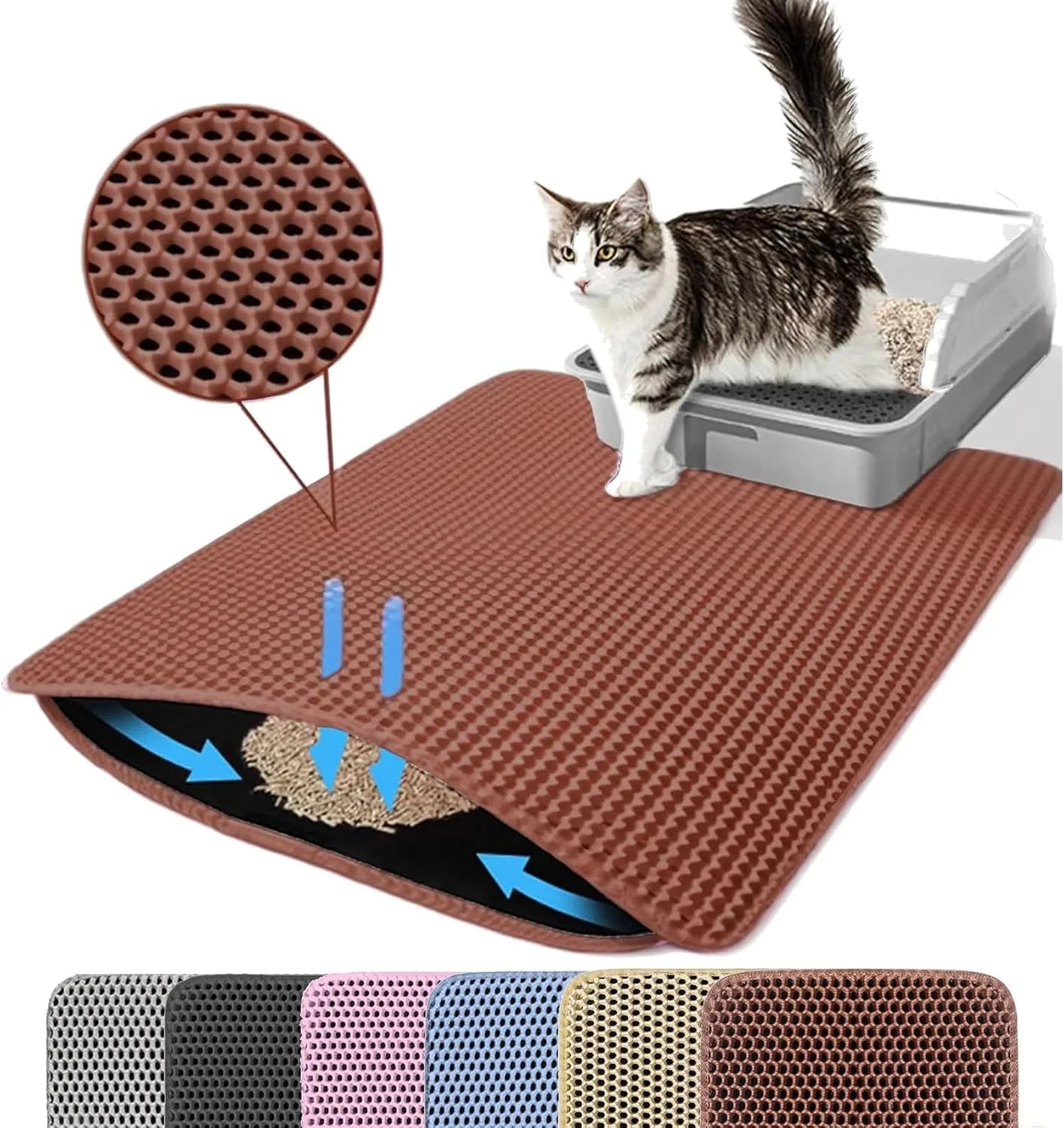 Double Layer Honeycomb Cat Litter Mat