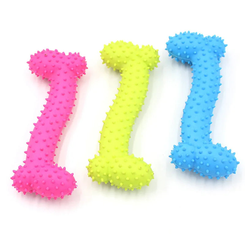 Durable Spiky Rubber Teeth Cleaning Chew Toy For Dogs