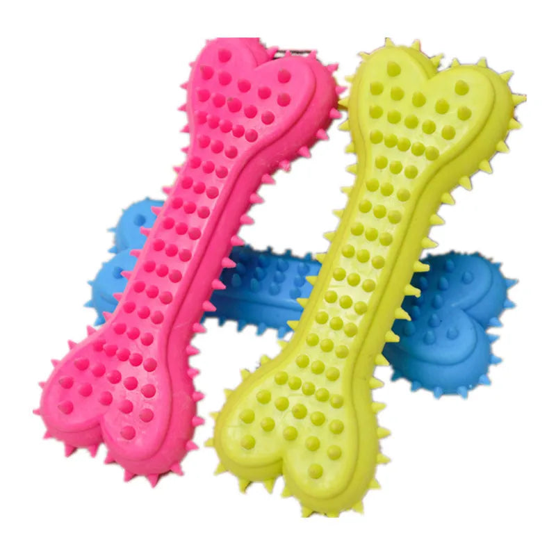 Durable Spiky Rubber Teeth Cleaning Chew Toy For Dogs