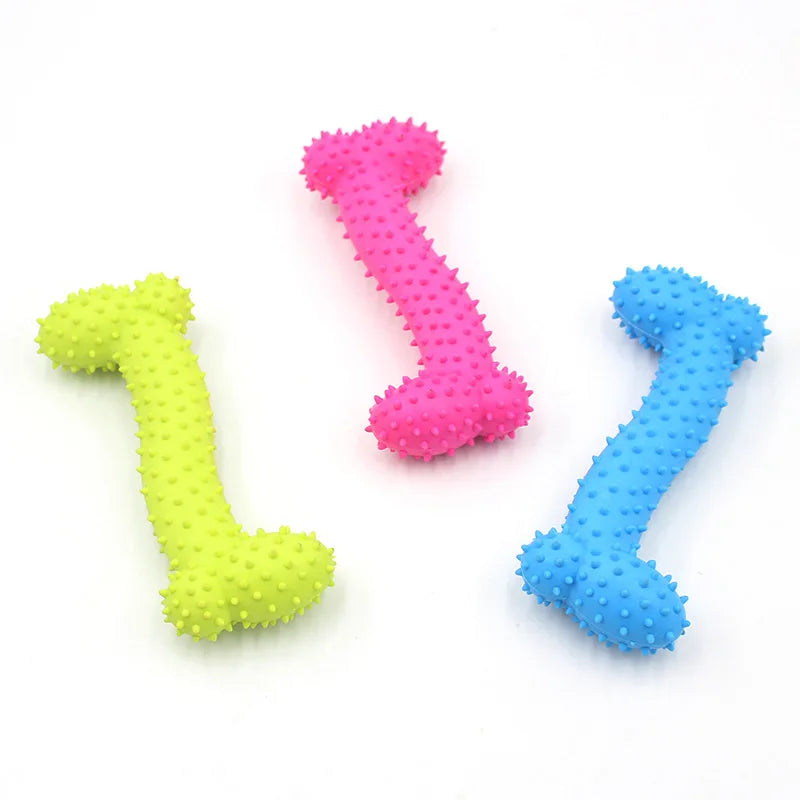 Durable Spiky Rubber Teeth Cleaning Chew Toy For Dogs