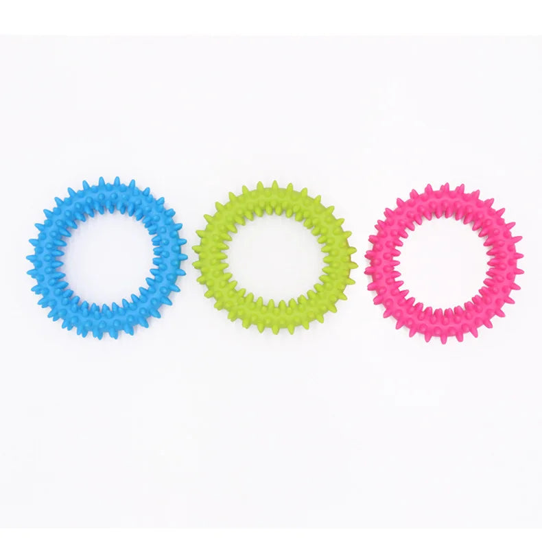 Durable Spiky Rubber Teeth Cleaning Chew Toy For Dogs