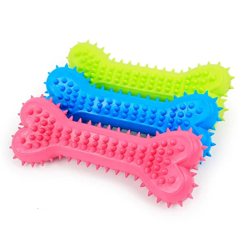 Durable Spiky Rubber Teeth Cleaning Chew Toy For Dogs
