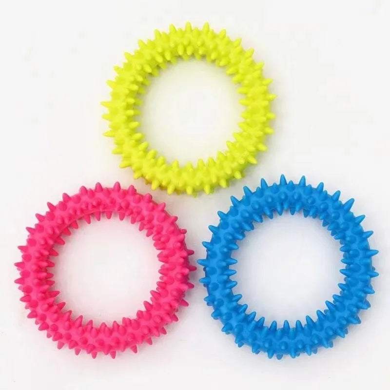 Durable Spiky Rubber Teeth Cleaning Chew Toy For Dogs