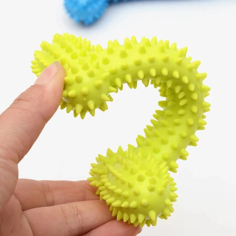 Durable Spiky Rubber Teeth Cleaning Chew Toy For Dogs