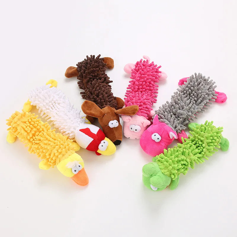Durable Squeaky Animal Shape Plush Pet Toy