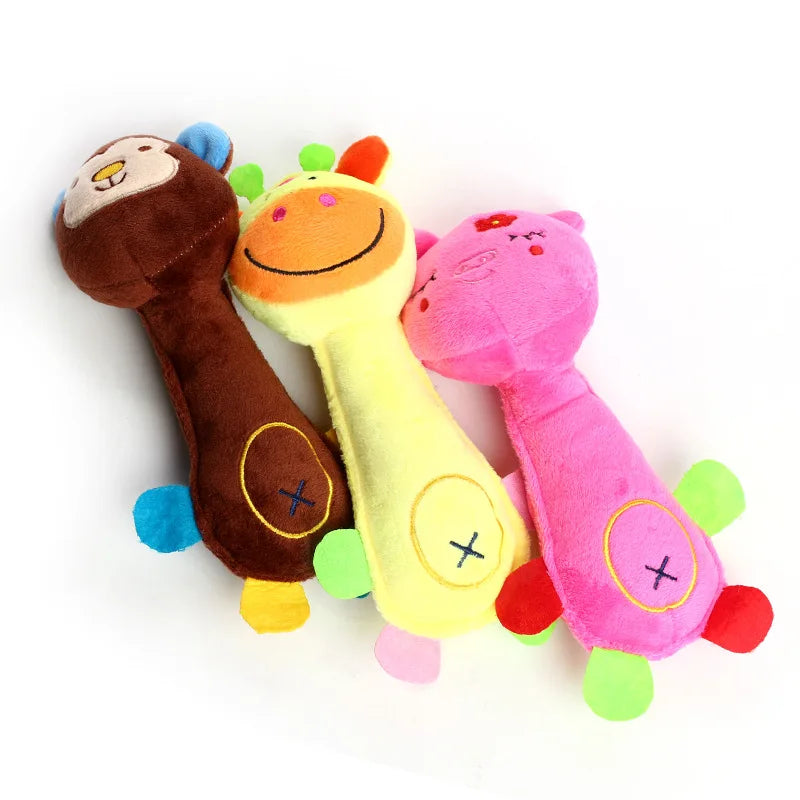 Durable Squeaky Animal Shape Plush Pet Toy