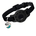 Elastic AirTag Compatible Collar with Bell and Protective Silicone Case