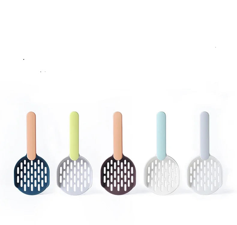 Ergonomic Cat Litter Shovel Scoop with Holder Base