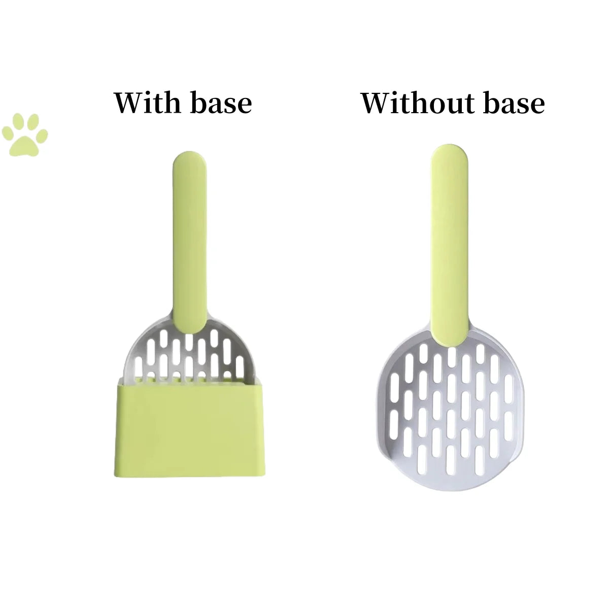 Ergonomic Cat Litter Shovel Scoop with Holder Base