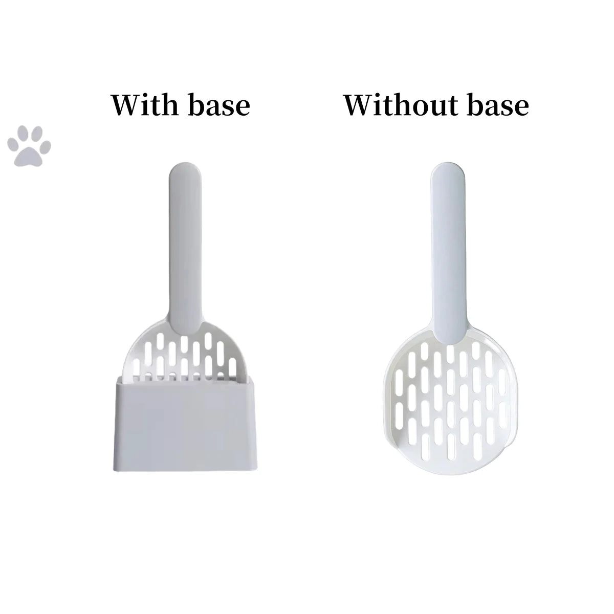 Ergonomic Cat Litter Shovel Scoop with Holder Base