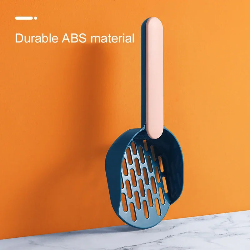 Ergonomic Cat Litter Shovel Scoop with Holder Base