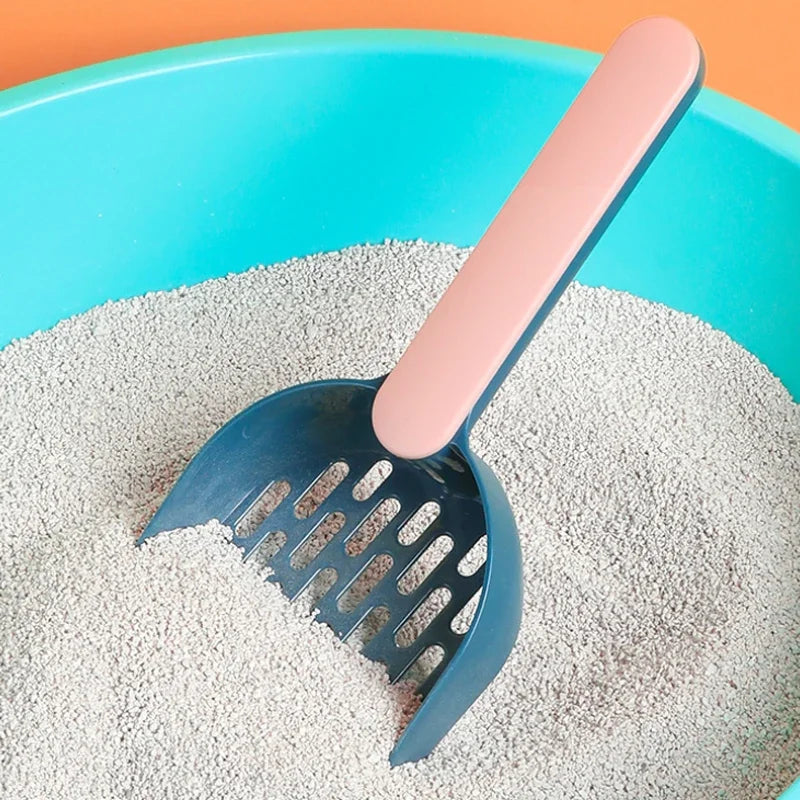 Ergonomic Cat Litter Shovel Scoop with Holder Base