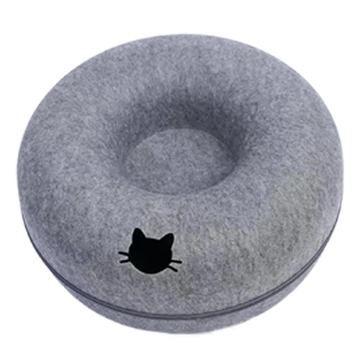 Felt Donut Tunnel Cat Bed with Breather Hole