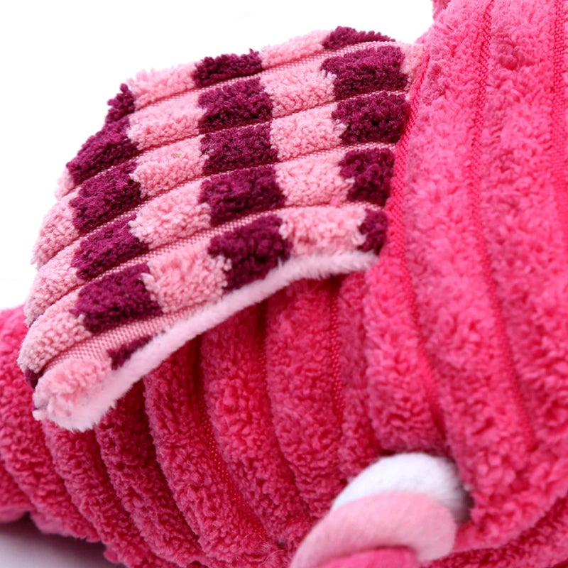 Flamingo Squeaky Plush Dog Toy