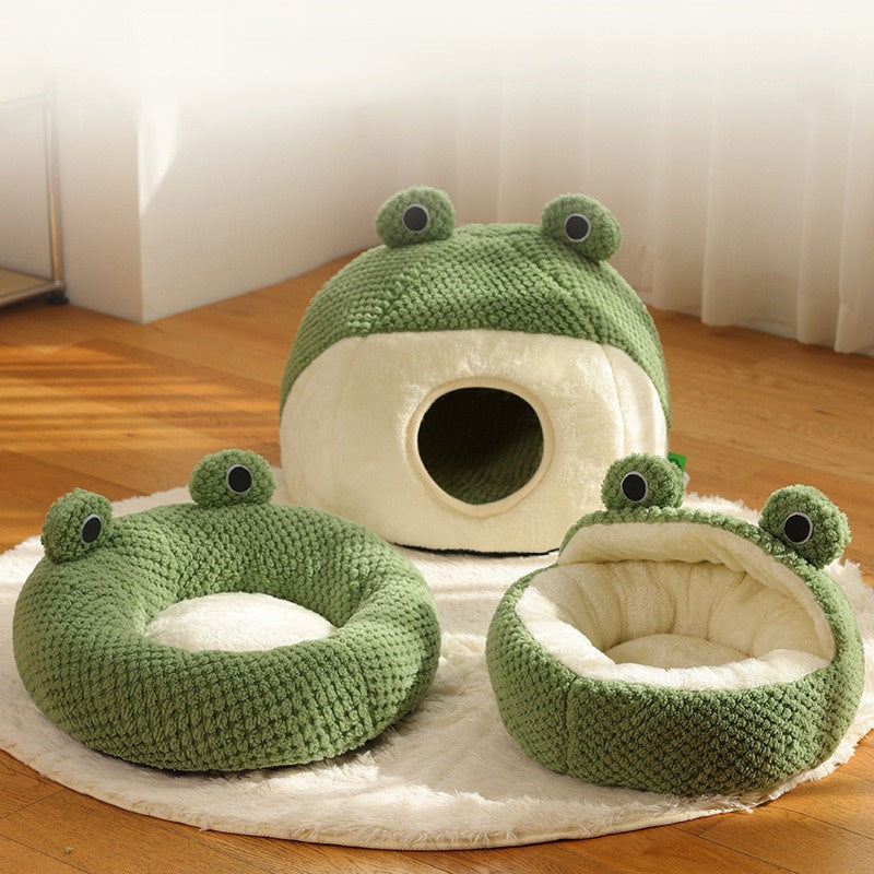 Frog-eyed Comfortable Pet Bed Nest Villa House