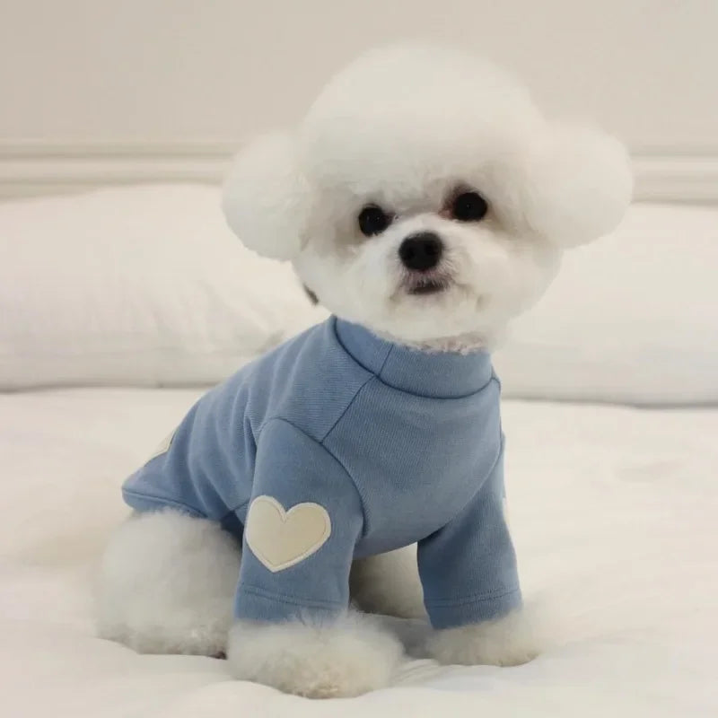 Heart Pattern Comfortable Pet Hoodie for Cats and Puppies