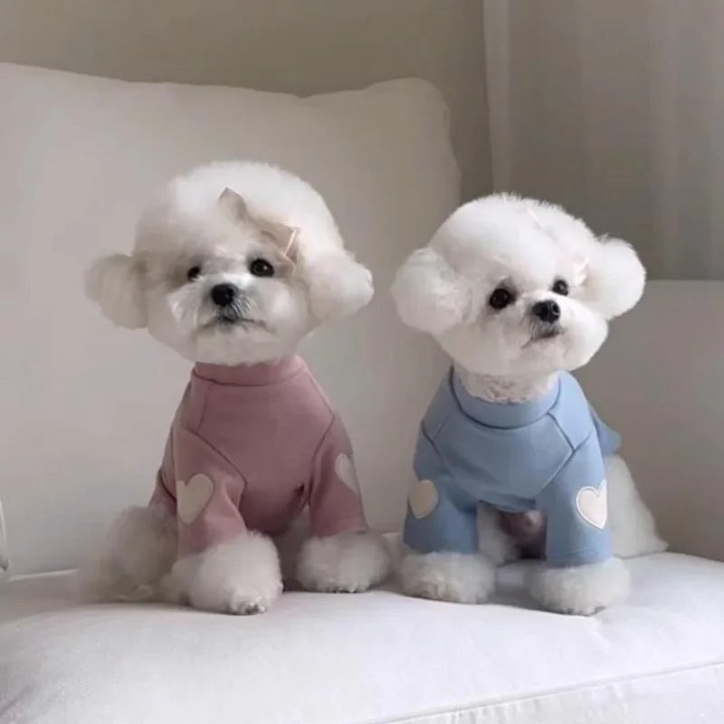 Heart Pattern Comfortable Pet Hoodie for Cats and Puppies