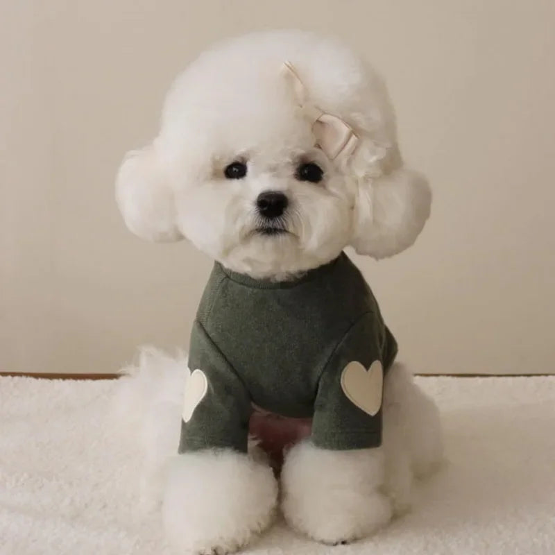 Heart Pattern Comfortable Pet Hoodie for Cats and Puppies