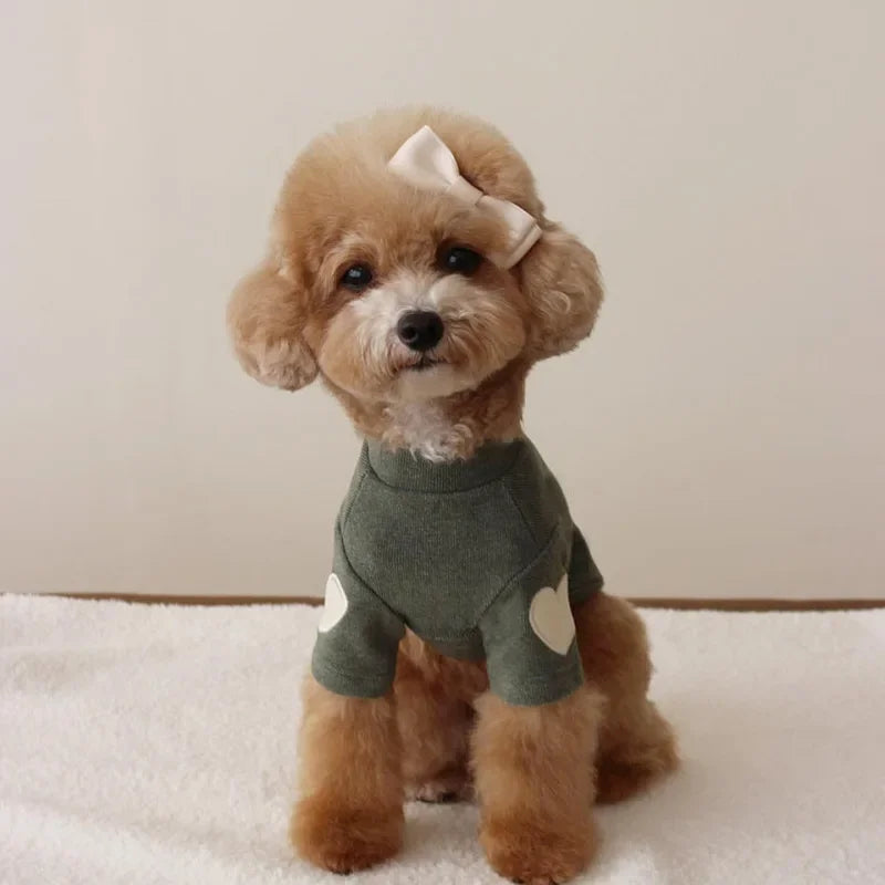 Heart Pattern Comfortable Pet Hoodie for Cats and Puppies