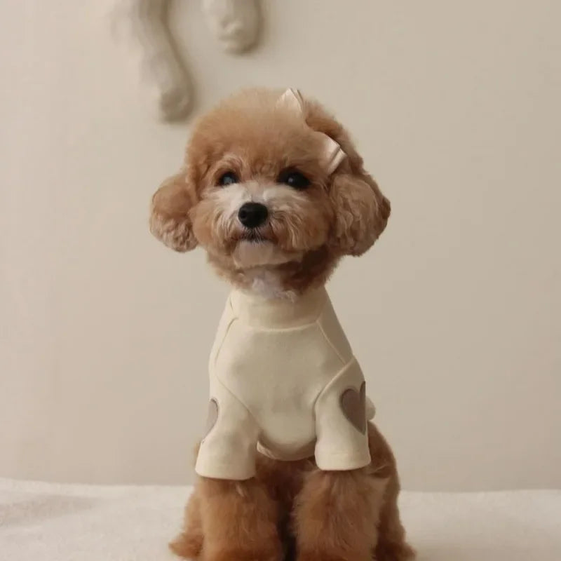 Heart Pattern Comfortable Pet Hoodie for Cats and Puppies