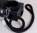 Heavy-Duty Double Strand Rope Leash & P Chain Collar Set