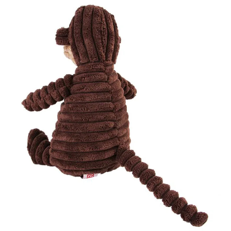 Corduroy Plush Squeaky Animal Dog Toy