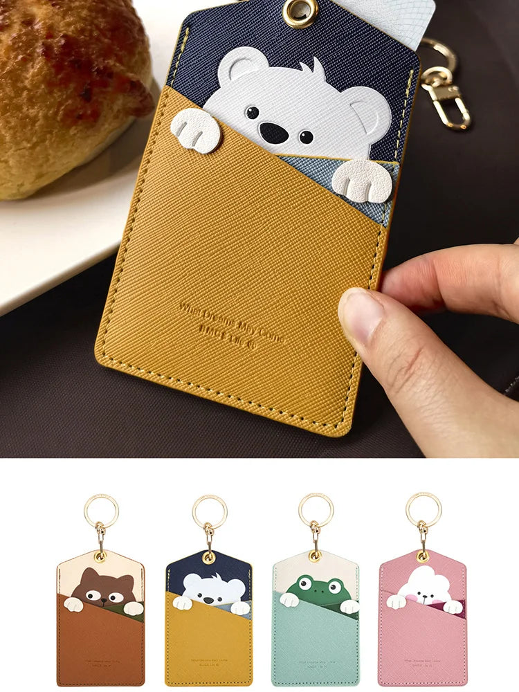 ID Protection Cute Animal Card Holder and Keyring