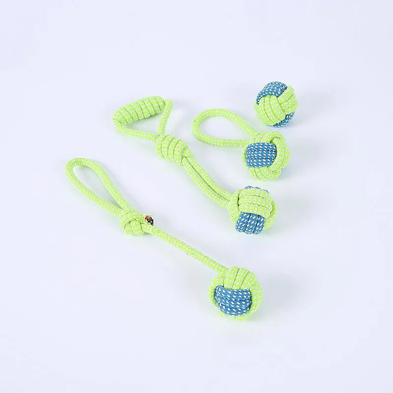 Interactive Cotton Rope and Balls Dog Chew Toys